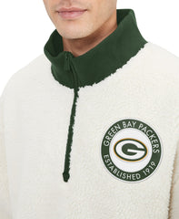 Green Bay Packers Tommy Hilfiger Jordan Sherpa Quarter-Zip Sweatshirt - Cream discount