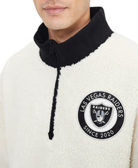 Las Vegas Raiders Tommy Hilfiger Jordan Sherpa Quarter-Zip Sweatshirt - Cream cheap