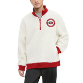 San Francisco 49ers Tommy Hilfiger Jordan Sherpa Quarter-Zip Sweatshirt - Cream discount