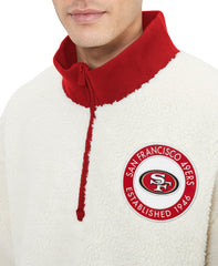 San Francisco 49ers Tommy Hilfiger Jordan Sherpa Quarter-Zip Sweatshirt - Cream discount
