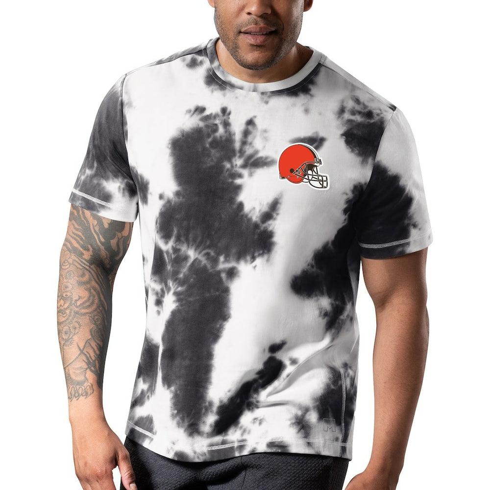 Cleveland Browns MSX by Michael Strahan Freestyle Tie-Dye T-Shirt - Black on sale