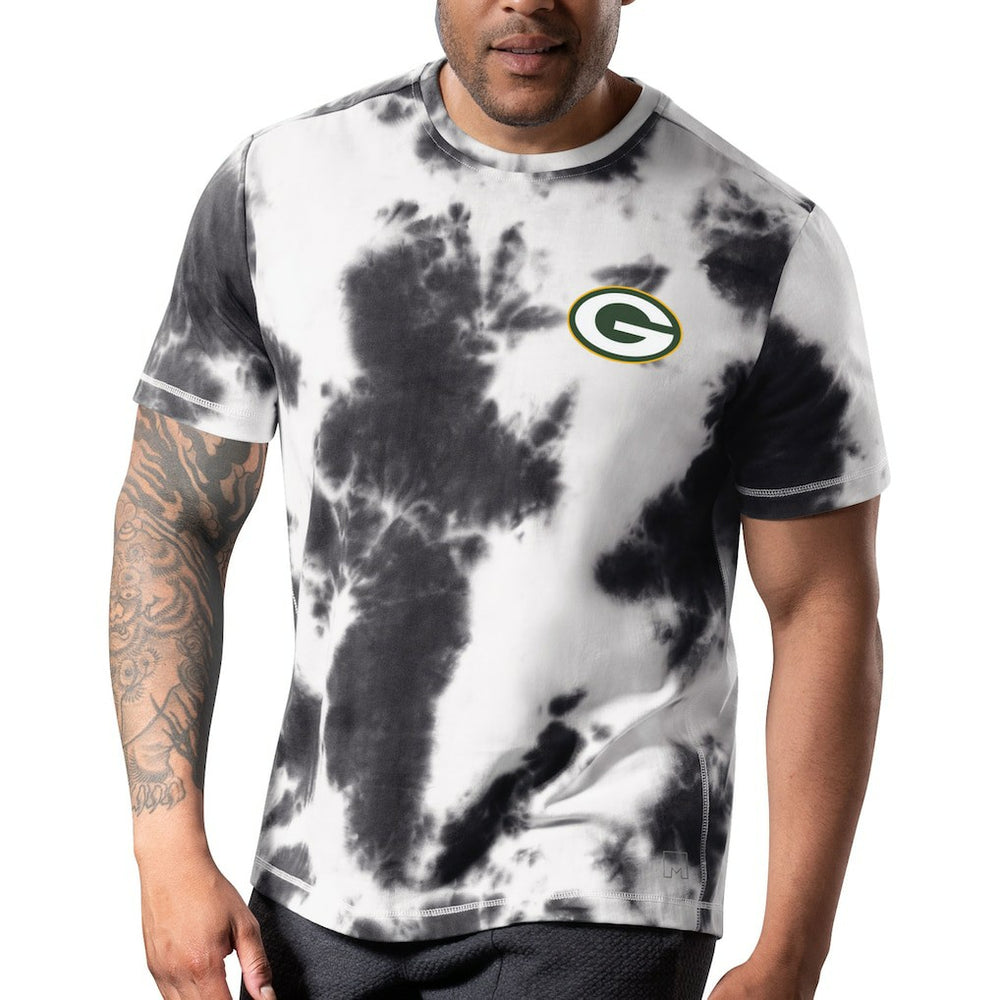 Green Bay Packers MSX by Michael Strahan Freestyle Tie-Dye T-Shirt - Black on sale