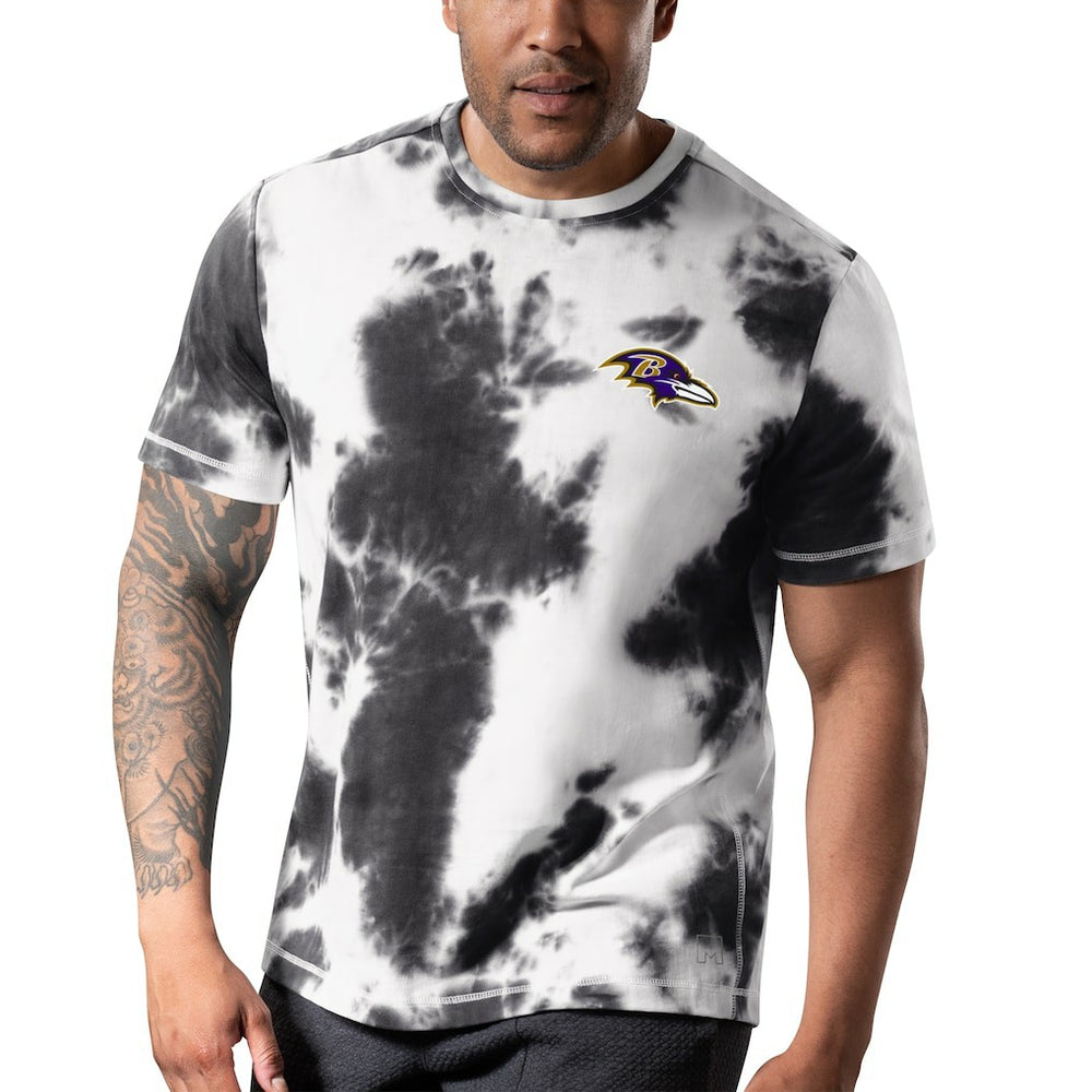 Baltimore Ravens MSX by Michael Strahan Freestyle Tie-Dye T-Shirt - Black sale
