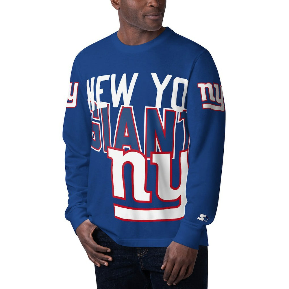 New York Giants Starter Clutch Hit Long Sleeve T-Shirt - Royal on sale