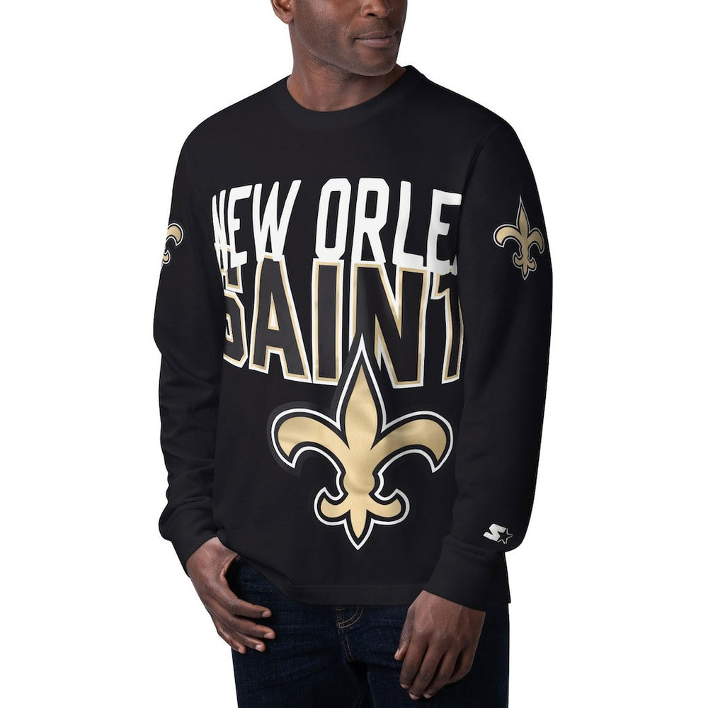 New Orleans Saints Starter Clutch Hit Long Sleeve T-Shirt - Black sale