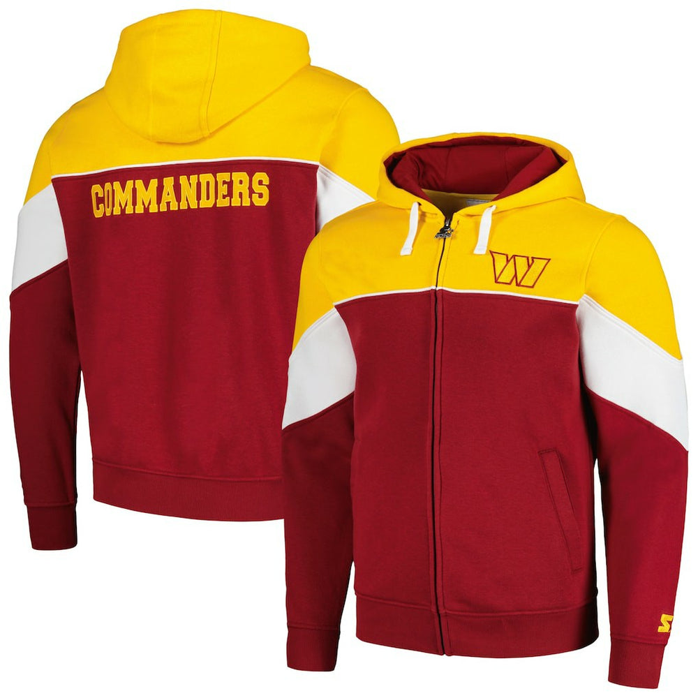 Washington Commanders Starter Running Back Full-Zip Hoodie - Burgundy/Gold sale