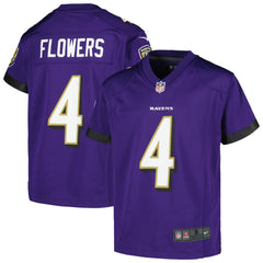 Zay Flowers Baltimore Ravens Youth Game Jersey - Purple discount