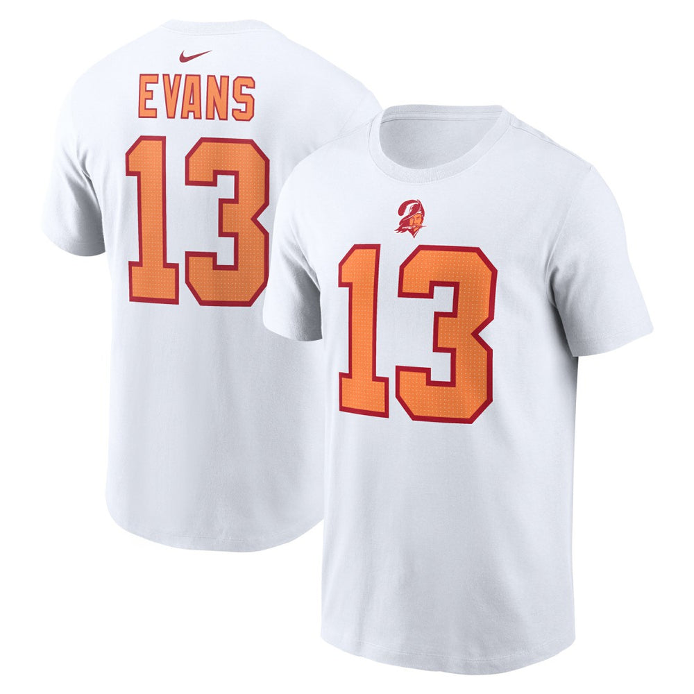 Mike Evans '76 Tampa Bay Buccaneers 50th Season Name & Number T-Shirt - White discount