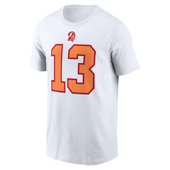 Mike Evans '76 Tampa Bay Buccaneers 50th Season Name & Number T-Shirt - White discount