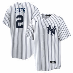 Derek Jeter New York Yankees Home Retired Player Replica Jersey White