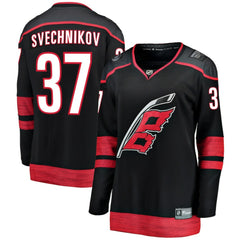 Andrei Svechnikov Carolina Hurricanes Fanatics Women's Home Breakaway Player Jersey - Black Jerseys