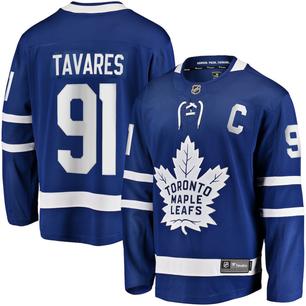John Tavares Toronto Maple Leafs Fanatics Captain Patch Home Breakaway Jersey - Blue Jerseys