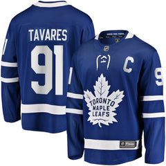 John Tavares Toronto Maple Leafs Fanatics Captain Patch Home Breakaway Jersey - Blue Jerseys