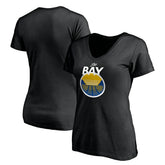 Golden State Warriors Women's Primary Logo V-Neck T-Shirt sale - Black cheap