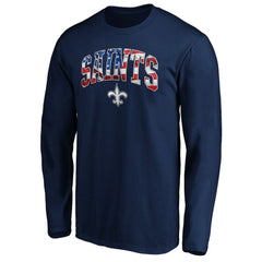 New Orleans Saints Banner Wave Long Sleeve T-Shirt - Navy on sale