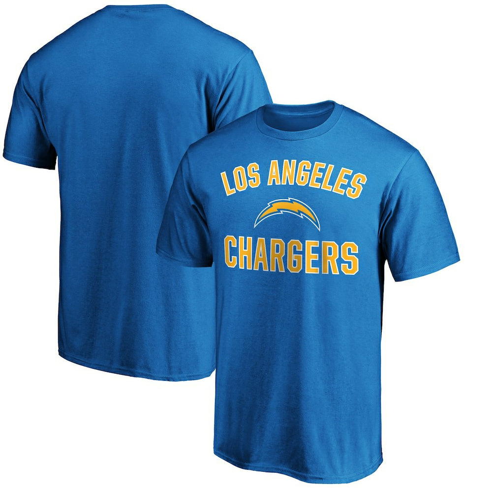 Los Angeles Chargers Victory Arch T-Shirt - Powder Blue discount