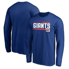 New York Giants On Side Stripe Long Sleeve T-Shirt - Royal on sale