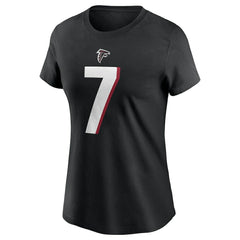 Bijan Robinson Atlanta Falcons Women's Player Name & Number T-Shirt - Black sale