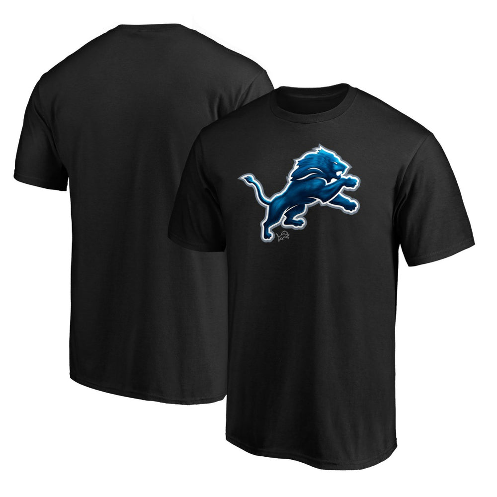 Detroit Lions Midnight Mascot Team Logo T-Shirt - Black outlet