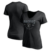 Las Vegas Raiders Women's Live For It V-Neck T-Shirt - Black sale