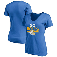 Los Angeles Chargers Women's Hometown Collection Go Bolts V-Neck T-Shirt - Powder Blue online