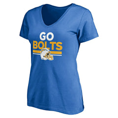 Los Angeles Chargers Women's Hometown Collection Go Bolts V-Neck T-Shirt - Powder Blue online