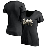 New Orleans Saints Women's Hometown Collection V-Neck T-Shirt - Black for sale