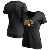 Pittsburgh Steelers Women's Hometown Collection Steel City V-Neck T-Shirt - Black outlet