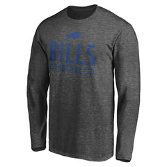 Buffalo Bills Stencil Stack Long Sleeve T-Shirt - Charcoal outlet