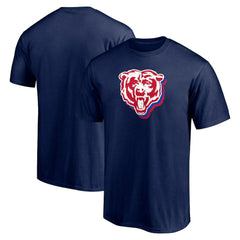 Chicago Bears Red White and Team T-Shirt - Navy for sale