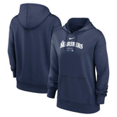 Seattle Mariners Women's Authentic Collection Performance Pullover Hoodie Navy
