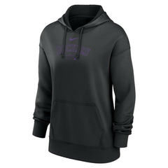 Colorado Rockies Women's Authentic Collection Performance Pullover Hoodie Black