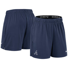 Atlanta Braves Women's Authentic Collection Knit Shorts Navy