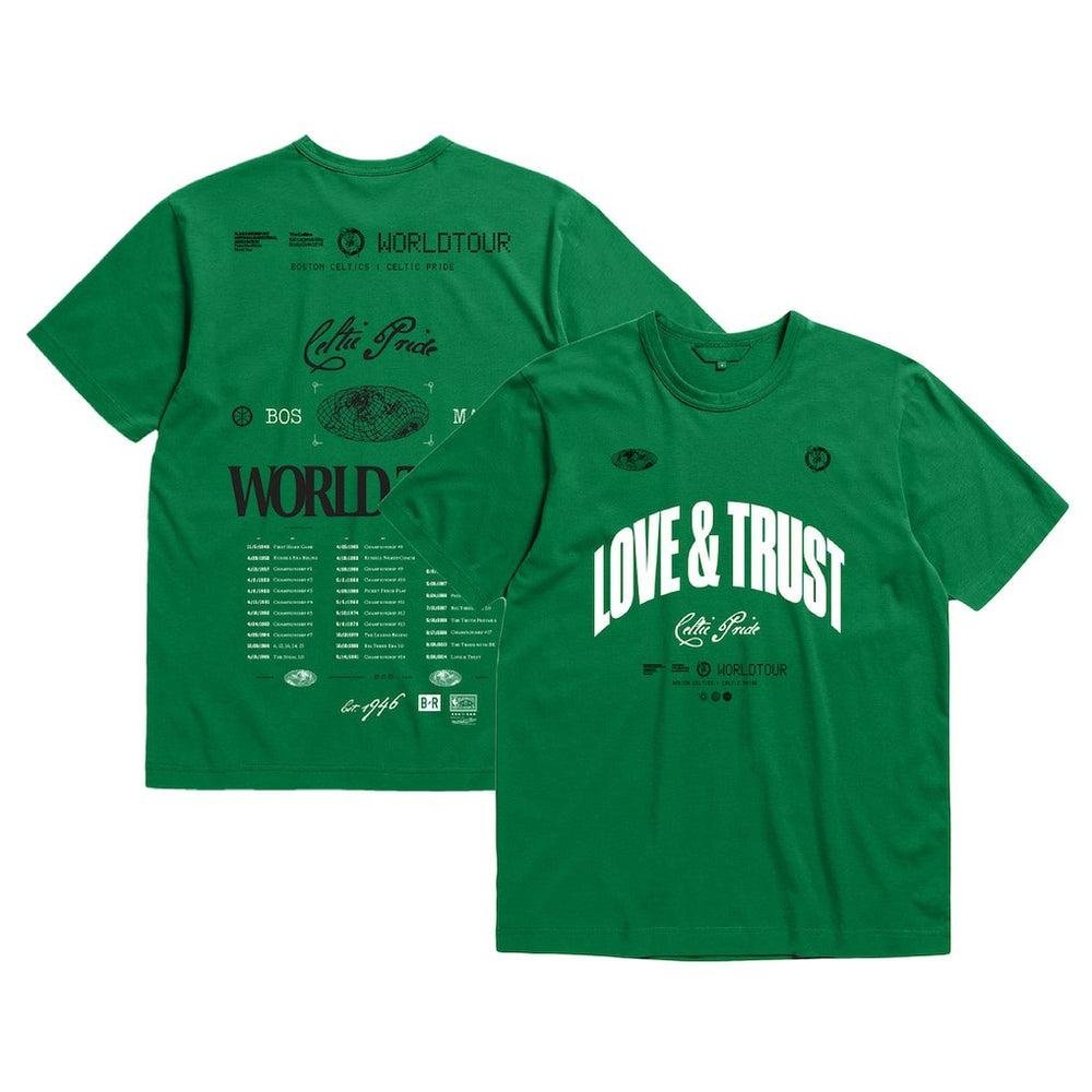 Boston Celtics Bleacher Report x Unisex World Tour T-Shirt - Kelly Green outlet