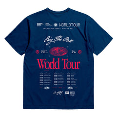Philadelphia 76ers Bleacher Report x Unisex World Tour T-Shirt - Navy for sale
