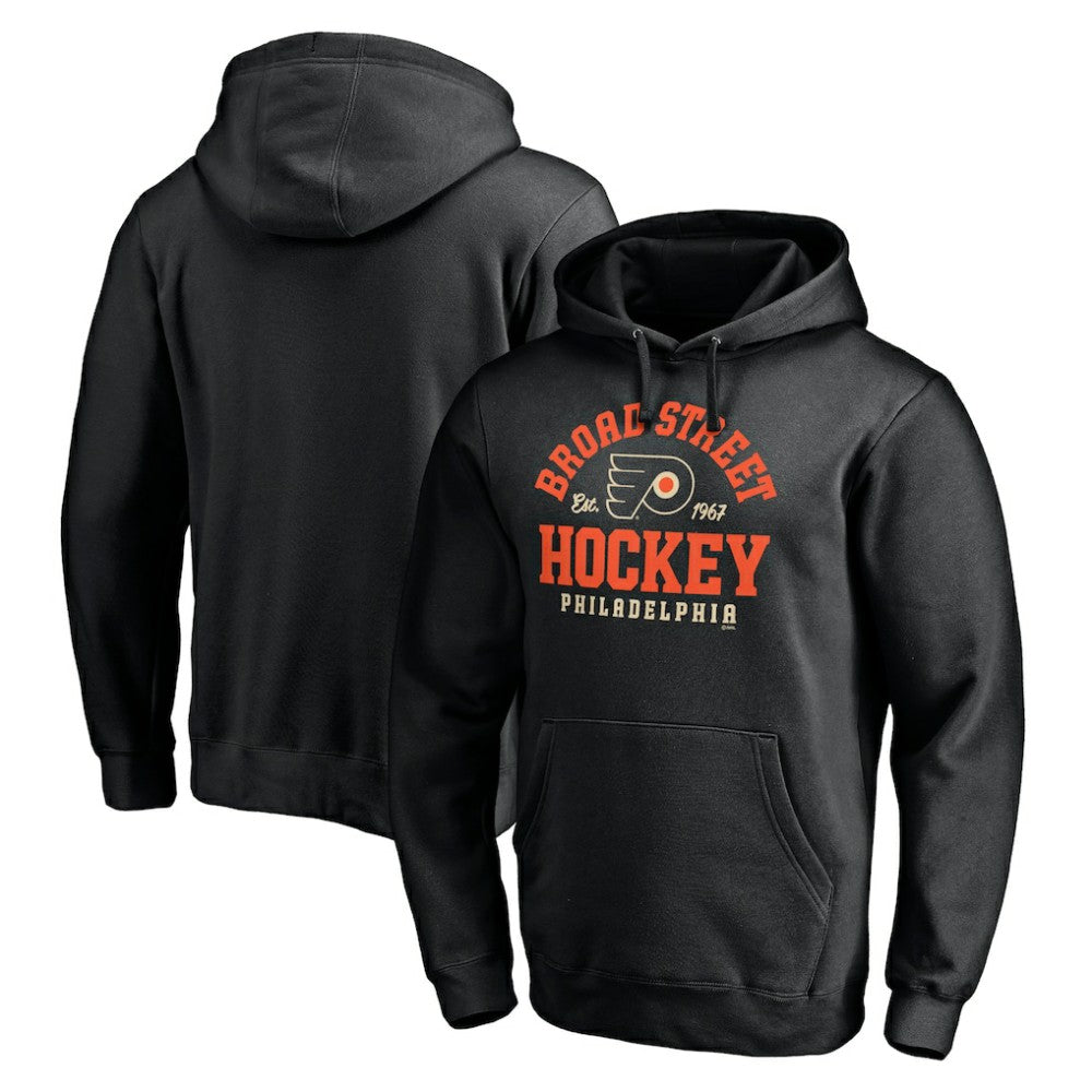 Philadelphia Flyers Hometown Collection Broad Street Pullover Hoodie - Black Hoodies