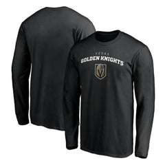 Vegas Golden Knights Team Lockup Long Sleeve T-Shirt - Black T-shirts