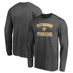 Pittsburgh Penguins Victory Arch Long Sleeve T-Shirt - Charcoal T-shirts