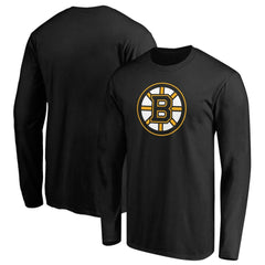 Boston Bruins Primary Logo Long Sleeve T-Shirt - Black T-shirts