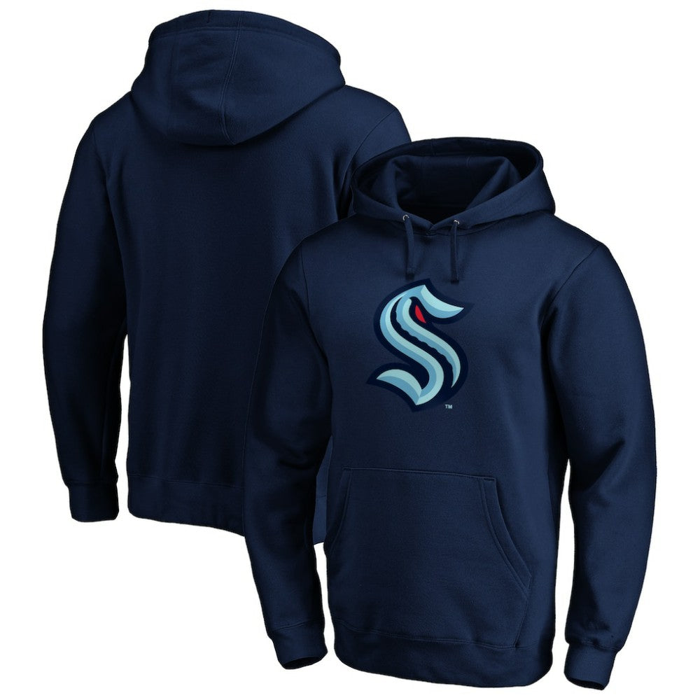 Seattle Kraken Primary Logo Pullover Hoodie - Deep Sea Blue Hoodies