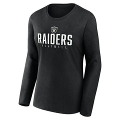Las Vegas Raiders Women's Plus Size Foiled Play Long Sleeve T-Shirt - Black outlet