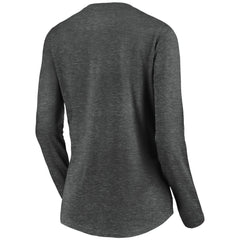 Vegas Golden Knights Women's Primary Logo V-Neck Long Sleeve T-Shirt - Charcoal T-shirts