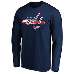 Washington Capitals Primary Logo Long Sleeve T-Shirt - Navy T-shirts