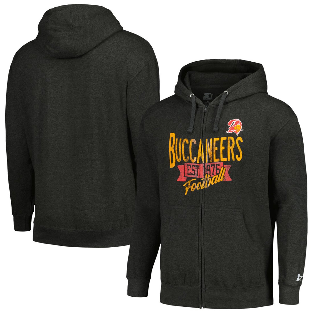 Tampa Bay Buccaneers Starter Gridiron Classics Post Season Full-Zip Hoodie - Charcoal sale