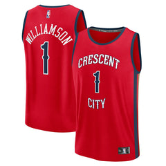 Zion Williamson New Orleans Pelicans Youth Fast Break Player Jersey - Statement Edition - Red for sale