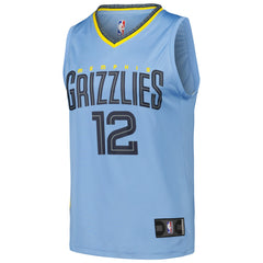 Ja Morant Memphis Grizzlies Fast Break Replica Player Jersey - Statement Edition - Light Blue for sale