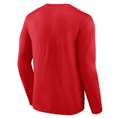 Washington Nationals Logo Athletic Heart & Soul Long Sleeve T-Shirt Red