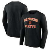 San Francisco Giants Logo Athletic Heart & Soul Long Sleeve T-Shirt Black
