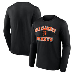 San Francisco Giants Logo Athletic Heart & Soul Long Sleeve T-Shirt Black