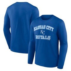 Kansas City Royals Logo Athletic Heart & Soul Long Sleeve T-Shirt Royal